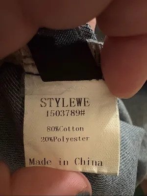 NWT Stylewe Women's Washed Denim-Look Midi Dress, Large thumbnail 7