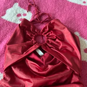 Lucy in the Sky Vibrant Red Satin Gown thumbnail 5