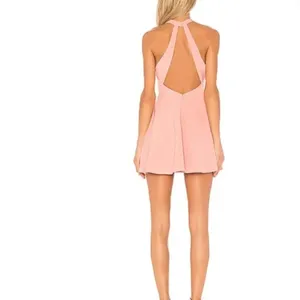 NBD Leo blush cutaway back mini skater dress thumbnail 2