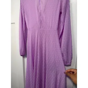Express x Rocky Barnes Lilac Swiss Dot Sheer Kimono Dress XS thumbnail 6