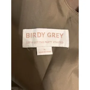 Birdy Grey women’s bridesmaid Catherine Dress Matte Satin brown champagne medium thumbnail 2