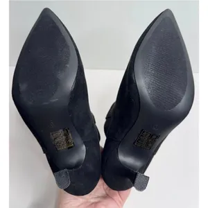 Journee‎ Chelsea Black Pointed Toe Kitten Heel Ankle Boots Booties Size 6 WIDE thumbnail 10