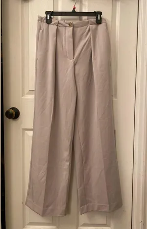 Free People Tyler Menswear Trousers - cream size small thumbnail 4