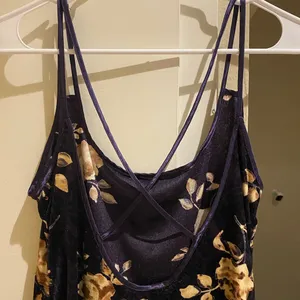 Expressions by California dynasty vintage purple floral mini dress, size S thumbnail 4