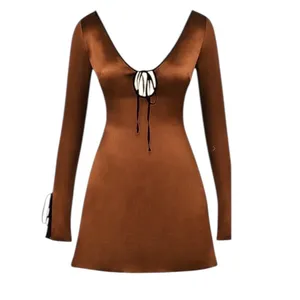 House of CB Sakina Copper Satin Mini Dress Size XS thumbnail 4