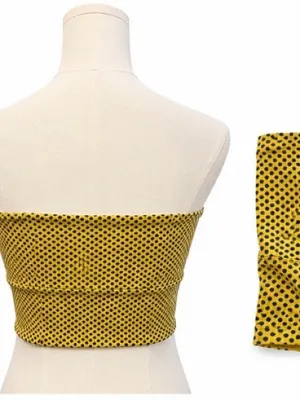 Intimately Free People Yellow Polka Dot Bandeau Bralette Size M thumbnail 4