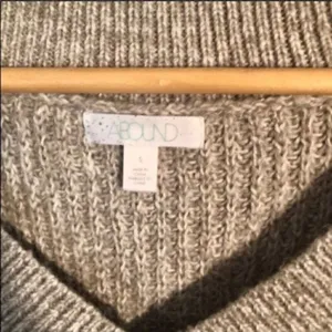 Abound Cable Knit Fringe Sweater Pullover Grey S thumbnail 6