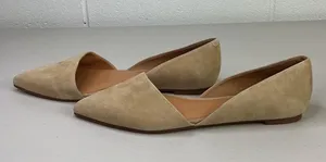 J. Crew Zoe sueded d'Orsay flats Sz10.5 Tan F5310 color saddle slip on pointed thumbnail 6