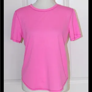 Lululemon High Neck Running and Training T-Shirt Pow Pink Light Size 4 thumbnail 3