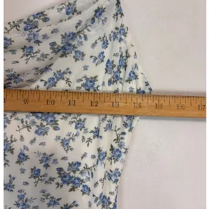 Floral Mesh Dress Womens S Handkerchief‎ Hem Y2K Cottage Coquette Romantic Party thumbnail 7