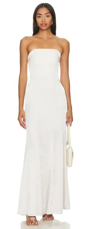 Lovers and Friends Micah Gown in Champagne Beige thumbnail 1