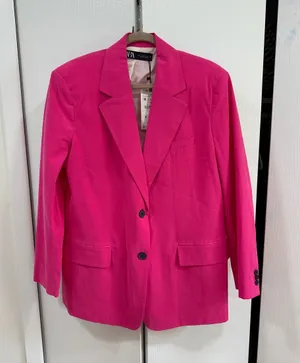 Zara Pink Two-Button Blazer thumbnail 1