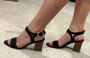Black Block Heels Size 7 thumbnail 2