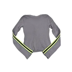 Free People Movement Recovery Layer Long Sleeve Henley Top Purple Neon Stripe M thumbnail 4