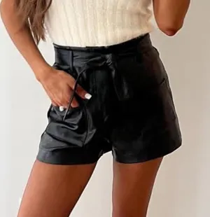 These Three Boutique Leather Shorts Faux thumbnail 2