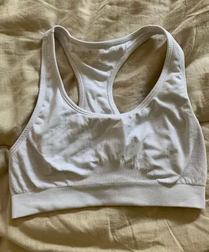 White Sports Bra thumbnail 1