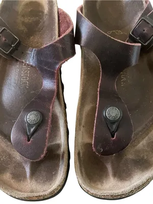 Birkenstock Gizeh brown oiled leather t-strap women’s sandals size 40/9 thumbnail 6