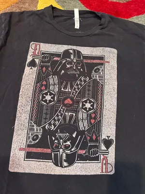 Star Wars Disney Darth Vader King of Spades Playing Cards T Shirt Adult XL thumbnail 2