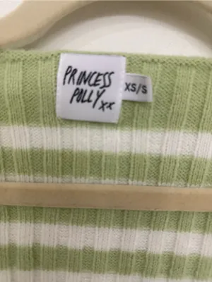 Princess Polly Green & White Striped Cropped Bolero Sweater Women’s size XS/S thumbnail 3