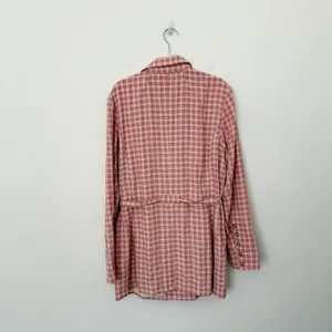 [Free People] Pink Olivia Gingham Plaid Oversized Double Breasted Blazer Large L thumbnail 4