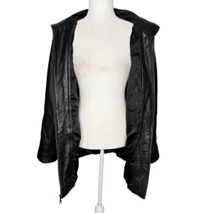 Wilson's Leather Genuine Leather Women's Blazer Jacket Size XS Black Pockets Long Length thumbnail 6