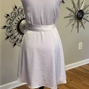 Aritzia‎ Wilfred Mademoiselle Dress Ice Lavender Satin Wrap S thumbnail 7