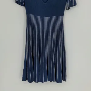 Jonathan Simkhai Women's Pleated Metallic Stretch-Knit A-Line Dress‎ Size Large thumbnail 3