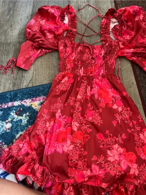 For Love and Lemons Alia Mini Dress in Red size XS thumbnail 14