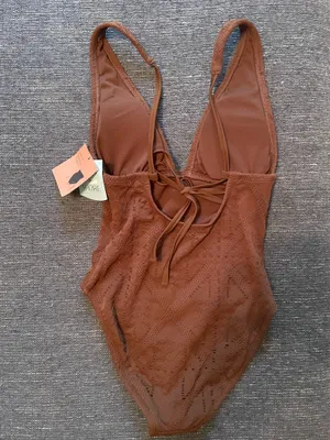 Shade & Shore One Piece Swimsuit Women’s Brown thumbnail 2