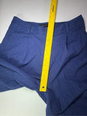 Lioness Navy Pinstripe Wide Leg Trousers thumbnail 6