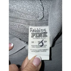 Victoria's Secret Y2K VTG XS PINK Rare Rainbow Love Gray Zip Hoodie Jacket 2012 thumbnail 3