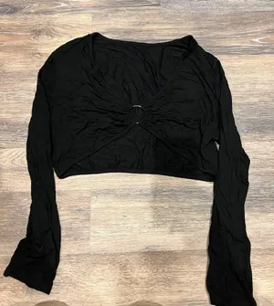 Black Long Sleeve Top Size XL thumbnail 1