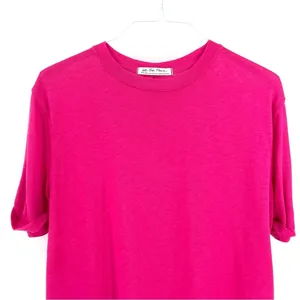 WE THE FREE PEOPLE Cassidy Hot Pink Short Sleeve Basic Relaxed Boxy Fit T Shirt thumbnail 3
