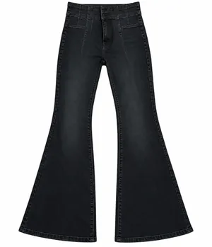 Free People We The Free Jayde Flare High Rise Black Jeans Festival Y2K 28 thumbnail 1