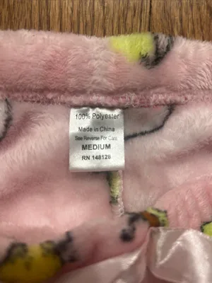 Women’s Pink Avocado Plush Pajama Set Medium NWOT thumbnail 3