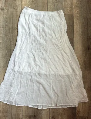 White flowy maxi skirt thumbnail 1