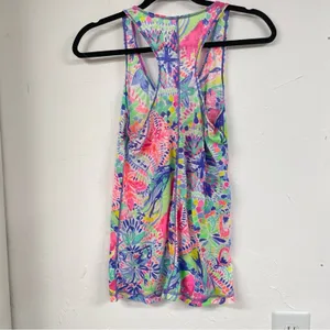 Lilly Pulitzer Multi Color Sleeveless Blouse Womens XS Bright Beachy Tropical thumbnail 6