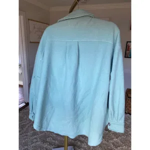 Oli & Hali Distressed Fleece Shacket L Soft Girl Coastal Lumberjane Quiet Luxury thumbnail 3
