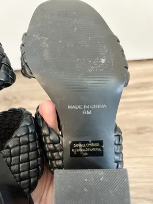 Steve Madden Daphnee Braided Black Block Heel Sandals Size 6 thumbnail 11
