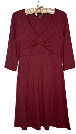 Toad & Co‎ Small Dress Tencel Organic Cotton 3/4 Sleeve Athletic Stretch Pockets thumbnail 1