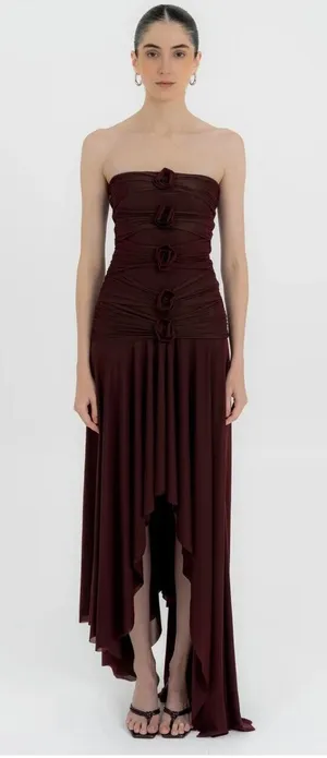 Maygel Coronel Andi Dress Size S/M Vino NEW thumbnail 1