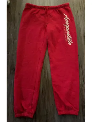 Aeropostale Juniors Large Hoodie & Sweat Pant Set Red Y2K thumbnail 6