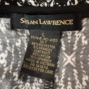 Susan Lawrence Large Top Sleeveless Stretch Scoop Neck Lace Accent Pullover thumbnail 6