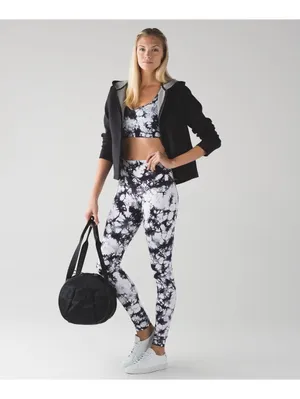 Lululemon Wunder Under Hi-Rise Shibori White Black Leggings Size 6 Luxtreme thumbnail 4
