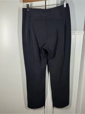 Lululemon Ribbed‎ Softstreme Zip-Leg High-Rise Cropped Pant 25" black size 8 thumbnail 4