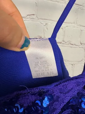 Vintage y2k size 5/6 blue sequin embellished royal blue slip dress glam night thumbnail 3