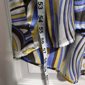 Indulge in Style Maxi Dress L Blue Yellow Floral Print Sleeveless Open Back thumbnail 6