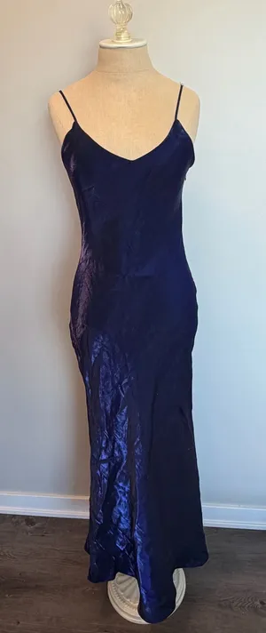 Dollar Night Blue Backless Dress Size M thumbnail 1