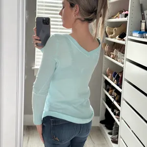 Light Blue V-Neck Sweater thumbnail 5