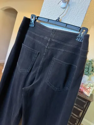 Halara Flex High Waisted Multiple Pockets Wide Leg Jeans Black Size L thumbnail 5